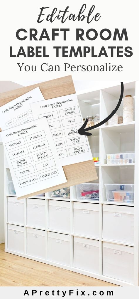 Get these FREE editable organization label templates to organize your craft room. This FREEBIE includes project lists, inventory lists, wish lists and other printables for your creative space. Organization Labels, Free Label Templates, Craft Label, Storage Labels, Film Logo, Organizing Labels, Labels Printables Free, Small Space Organization, Free Labels