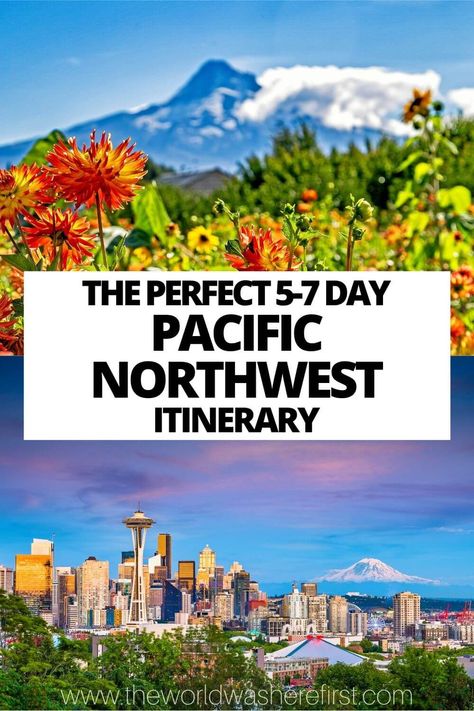 Planning a Pacific Northwest itinerary? Make sure to use this guide whether you have 5 days, 7 days or more! San Juan Islands Washington, Pacific Coast Highway Road Trip, Seattle Vacation, Washington Vacation, Pacific Northwest Travel, Washington State Travel, Seattle Travel, Washington Travel, San Juan Island