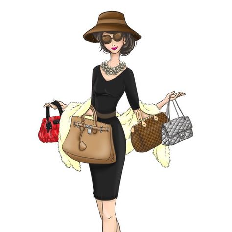 Purse Illustration, Flyer Templates Design, Bag Illustration, Sales Image, Beautiful Handbags, Fashion Female, Woman Drawing, Business Thank You, Ad Design