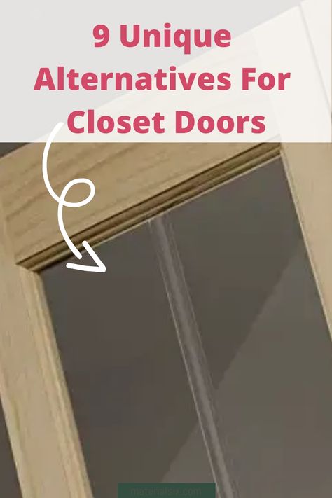 9 unique closet door alternatives. Door Alternatives Diy Closet, Folding Closet Door Alternative, Diy Bifold Closet Doors, Bifold Door Alternative, Linen Closet Door Ideas, Closet Door Alternatives, Wardrobe Entryway, Replacing Closet Doors, Small Entryway Closet