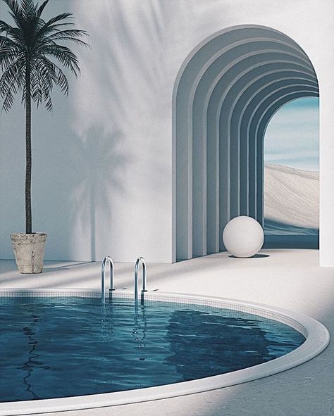 Beach Resort Design, Dreamscape Architecture, Summer Dreaming, Danish Architecture, 강아지 그림, Resort Design, Pool Rooms, Smooth Walls, Summer Dream