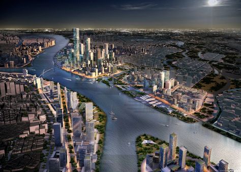 Skidmore, Owings & Merrill’s Baietan Master Plan Awarded Som Architecture, Social Housing Architecture, Urban Village, Urban Landscape Design, Airport Design, Eco Architecture, Skyscraper Architecture, Cyberpunk City, Cityscape Art