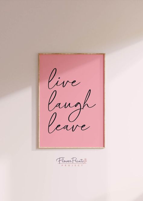 Funny Printables, Typography Wall Art, Wall Art Black, Typography Quotes, Typography Prints, Live Laugh Love, Black And Pink, Art Black, Wall Printables