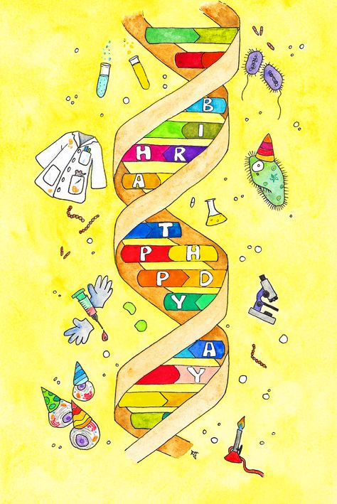 Happy Birthday card for science nerds Happy Birthday Teacher, Happy Birthday Postcard, Teachers Day Greetings, Happy Birthday Drawings, Birthday Postcard, Teachers Day Card, Science Birthday, Happy Birthday Wishes Quotes, Birthday Postcards