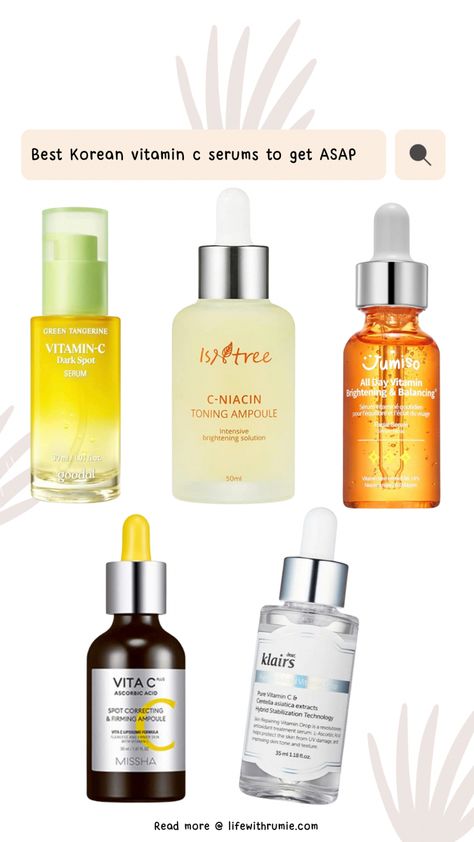 Korean Vitamin C, Serums For Glowing Skin, Vitamin C For Face, Dark Spot Serum, Korean Skin Care Secrets, Serum For Dry Skin, Best Vitamin C Serum, Best Face Serum, Skincare For Oily Skin