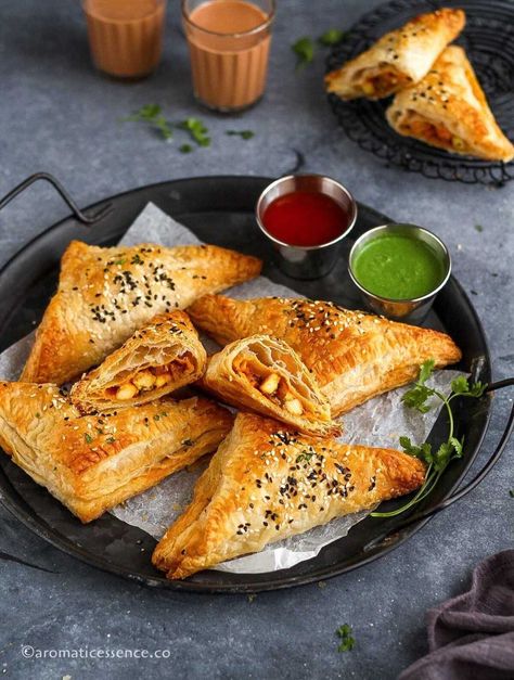 Paneer Puff (Oven & Air Fryer) - Aromatic Essence Paneer Puff Recipe, Paneer Puff Pastry, Puff Photography, Paneer Puff, Bedroom Shed, Pastry Rolls, Khana Khazana, House Design Plans, Oven Air Fryer