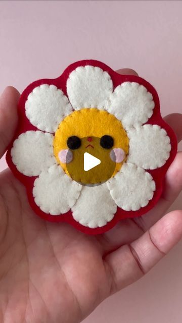 Bernadette Romero Morimoto on Instagram: "Paper To Felt: Cute Felt Flower - - I’ve been busy, it’s hard to find time to design new patterns. But, hope you like what I’ve made today :)  - - #felt #feltornaments #handmadefelt #feltro #フェルト #diyfelt #cutedrawing #handmade" Felt Flower, Felt Diy, Handmade Felt, Felt Ornaments, Felt Flowers, Felting Projects, Hard To Find, Cute Drawings, Embellishments