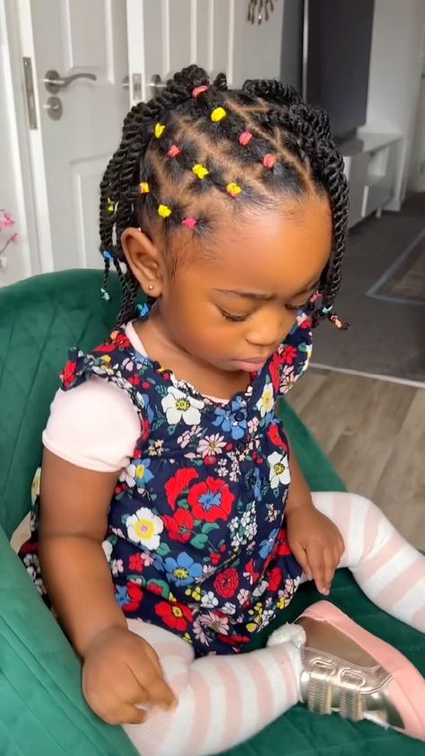 Olivia Chukwu, Babies Hairstyles, Kids Hairstyles With Rubber Bands, Kids Rubber Band Hairstyles, Rubberband Hairstyles Kids Black, Toddler Rubber Band Hairstyles, Hairstyles For Babies, Hairstyles For Baby Girl, Alicia Keys Braids On Kids