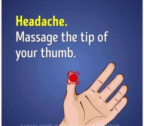 Headache Massage, Reflexology Pressure Points, Healing Reflexology, Pressure Point Therapy, Acupressure Therapy, Yoga Facts, Hand Reflexology, Massage Therapy Techniques, Reflexology Chart