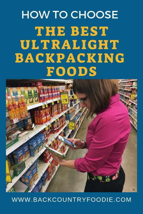 Have you ever felt overwhelmed trying to decide how much food to pack for your hiking or backpacking trips? Is the weight of the food a concern? This post, written by a dietitian, will provide tips on how to determine which foods are the best ultralight options. By maximizing the nutrition put into your body, those challenging hikes will be easier and more enjoyable. #ultralightbackpacking #ultralightbackpackingwomen #hikingfood #backpackingmeals #backcountryfoodie Ultralight Backpacking Food, Backpack Food, Best Hiking Food, Lightweight Backpacking Food, Backpacking Food Ideas, Beginner Backpacking, Backpacking Recipes, Backpacking For Beginners, Trail Food