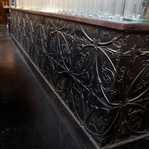 Tile Bar, Saint Vitus, Metal Goth, Industrial Style Kitchen, Tin Tiles, Cafe Ideas, Store Ideas, Style Kitchen, Rec Room