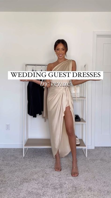 nenaevans on Instagram: Wedding Guest Dresses by Venue PART TWO 💍 Which is your fave?! Everything is linked on my LTK page and in the link in my bio under “Shop My… Black Dress Wedding Guest Fall, Wedding Guest Winery Outfit, Neutral Wedding Dress Guest, Neutral Color Dresses For Wedding Guest, Castle Wedding Guest Dress, Napa Valley Wedding Guest Dress, Beige Dress Wedding Guest, Hotel Wedding Guest Outfit, Yacht Club Wedding Guest Dress