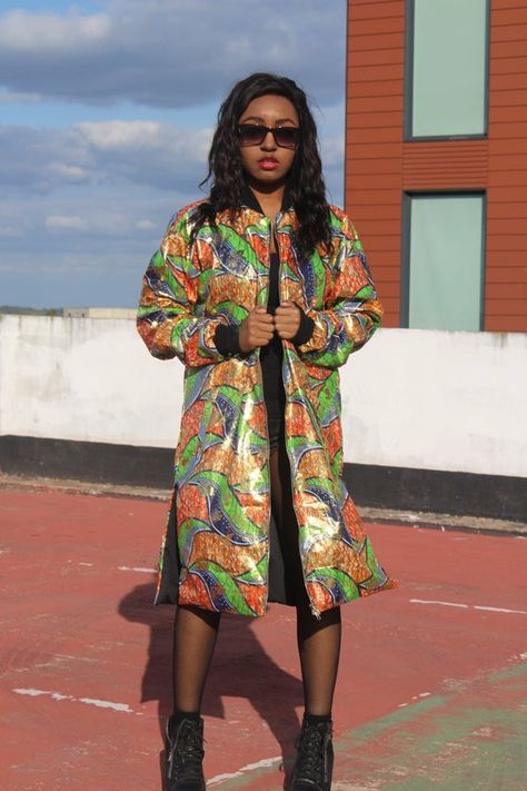 Green Ankara, African Print Coat, The All, Tall And Short, Festival Coats, Festival Jacket, Ankara Print, Women Jacket, African Wax Print