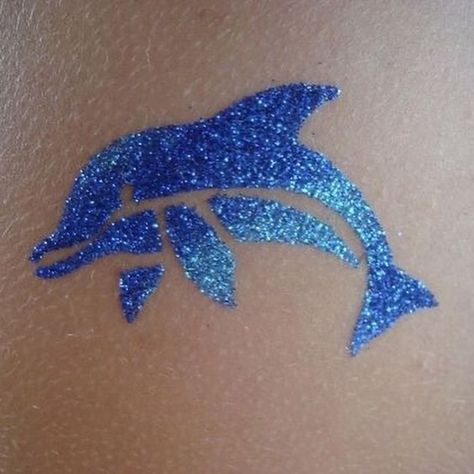 goldie 🧠 goes 🛸 Blue Dolphin, Glitter Tattoo, Coconut Girl, June 19, Blue Glitter, Mermaid, Coconut, Glitter, Nails