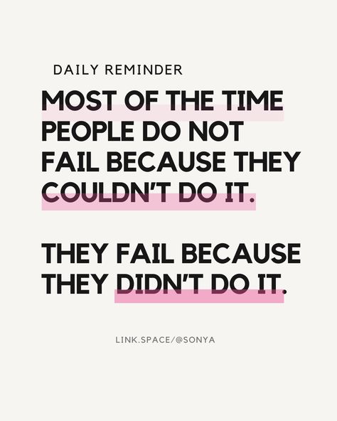 The truth is that maybe you could have, but you let fear set in and did not. You have to put yourself out there if you want to accomplish big things!  #nofear #noexcuses #noregrets Not Getting Credit Quotes, Stop Punishing Yourself Quotes, Give Yourself Credit Quotes, Taking Credit For Others Work Quotes, No Fear No Limits No Excuses, Put Yourself Out There, Entrepreneur Life, Big Things, So True