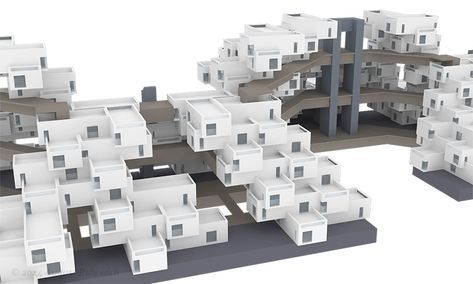 Precedent Study, Habitat 67, Social Housing Architecture, Bridges Architecture, Cluster House, Architecture Design Process, Co Housing, Collective Housing, Urban Housing