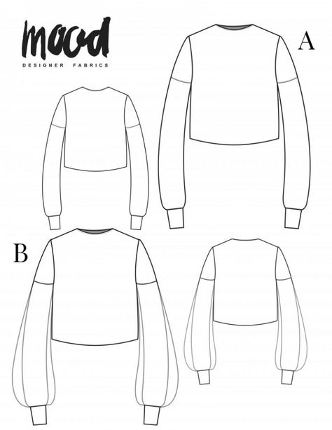 Free Loungewear Patterns for Your Fall Wardrobe - Mood Sewciety Sweatshirt Pattern Free, Sweatshirt Jackets Diy, Indie Patterns, Sewing Men, Sweatshirt Pattern, Mood Sewciety, Beginner Sewing Patterns, Diy Jacket, Free Sewing Pattern