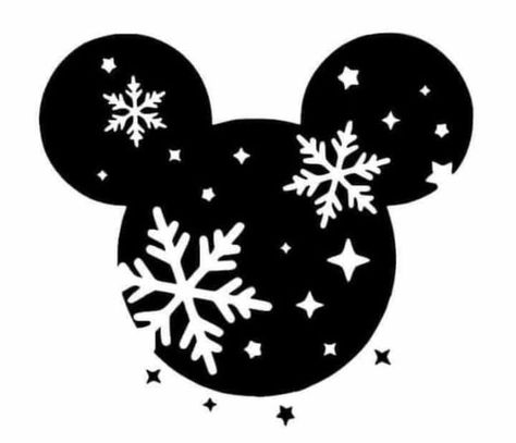 Mickey Snowflake Svg, Dope Tshirts, Disney Christmas Crafts, Disney Svg Free, Cricut Disney, Craft Challenge, Christmas Crafts Diy Projects, Cricut Christmas Ideas, Disney Silhouette