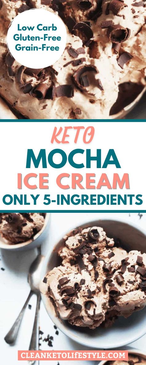 This 5 Ingredient Keto Mocha Ice Cream is a perfect summer time treat. The mocha flavor combined with chocolate and vanilla is out of this world! This ice cream is also keto, low-carb, grain-free, and gluten-free. Our Keto Mocha Ice Cream and it is absolutely fabulous! Intense coffee and chocolate flavors combine for one decadently delicious treat! Keto Mocha, Mocha Ice Cream, Ninja Ice Cream Recipe, In My 30s, Apple Pie Recipe Easy, Clean Keto, Low Carb Ice Cream, Postre Keto, Ice Cream Maker Recipes