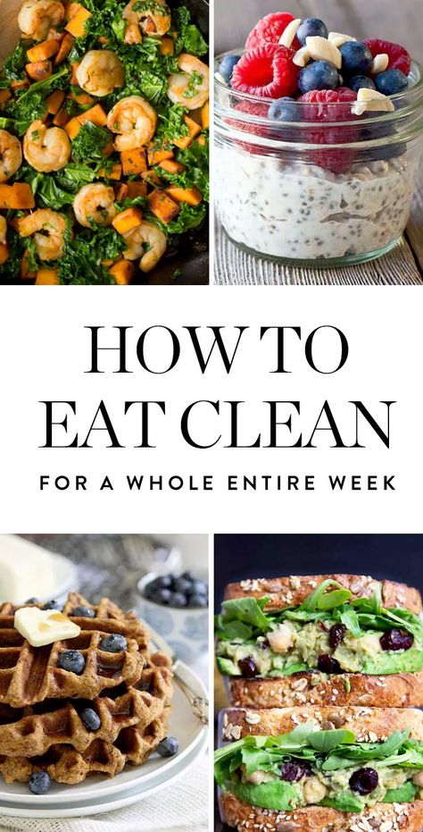 We created a plan that�ll help you create 3 clean eating meals a day for 7 days straight. Whether you make one or 21 of these recipes, you�re on your way to feeling great. Clean Eating Meals, Non Processed Foods, Smoothies Vegan, Overnight Oat, Low Carb Snack, Resep Diet, Clean Eating Meal Plan, Dessert Aux Fruits, Makanan Diet