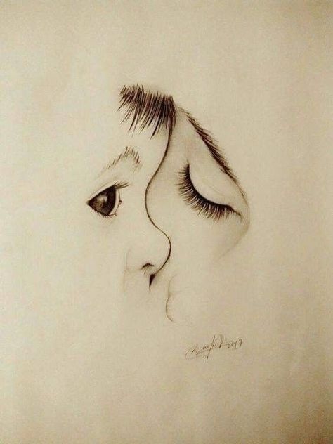 Motherhood Painting Easy, Drawing Hands, Drawing Eyes, Drawing Hair, Drawing Faces, Baby Tattoos, Pencil Art Drawings, Eye Shape, Drawing Tutorials