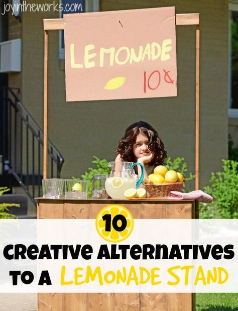 Kids getting tired of the same old lemondade stand? Check out these 10 creative alternatives to a lemonade stand Kids Lemonade Stands, Marketing Basics, Teacher Appreciation Gifts Printables, Kids Lemonade, Summertime Crafts, Teacher Appreciation Printables, Summer Fun For Kids, Fun Family Activities, Lemonade Stand