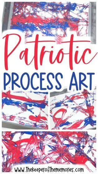 This patriotic process art activity is perfect for exploring color mixing, the American flag, and building hand eye coordination with preschoolers. You're definitely going to want to check it out! #patriotic #redwhiteandblue #4thofjuly #memorialday #independenceday #processart #preschool #kidsactivities Flag Crafts For Toddlers, 4th Of July Process Art, Math For Toddlers, Art Stations, Preschool Steam, Patriotic Activities, American Flag Crafts, Toddler Math, Dollar Diy