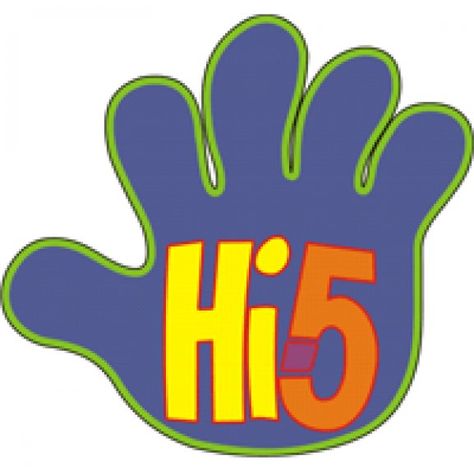 Logo of HI5 Kids Hi 5 Birthday Cake, 5th Birthday Cake, Hi Five, Boys Tshirt, Dubble Bubble, Lazy Town, 5th Birthday Party Ideas, Brand Logos, Music Party