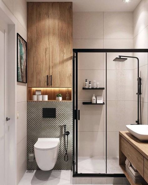 Small Bathroom Recessed Storage, Bathroom With Cabinets, Small Ensuite Shower Room, Recessed Wall Shelf, Small Ensuite Bathroom Ideas, Tiny Shower Room, Small Ensuite Bathroom, Small Bathroom Floor Plans, Small Bathroom Plans