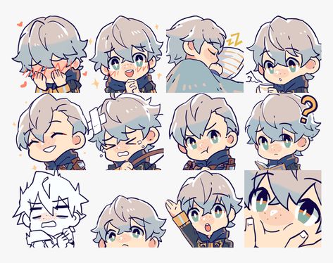 Fire Emblem Three Houses, Discord Emotes, Doodle Icon, Twitch Emotes, Three Houses, 캐릭터 드로잉, Drawing Expressions, Chibi Drawings, Poses References