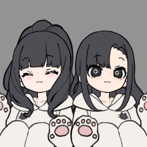 I love My sister Matching Pfp For Sisters, Chibi Drawings Kawaii, Bow Wallpaper Iphone, I Love My Sister, Ios Emoji, Persona Anime, Me And My Sister, Best Friend Drawings, Bow Wallpaper