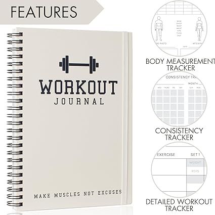 The Ultimate Fitness Journal for Tracking and Crushing Your Gym Goals - Detailed Workout Planner & Log Book For Men and Women - Great Gym Accessories With Calendar, Nutrition & Progress Tracker… Gym Diary Ideas, Gym Journal Ideas, Gym Journal, Journal Workout, Workout Log Book, Body Measurement Tracker, Workout Journal, Progress Tracker, Gym Goals