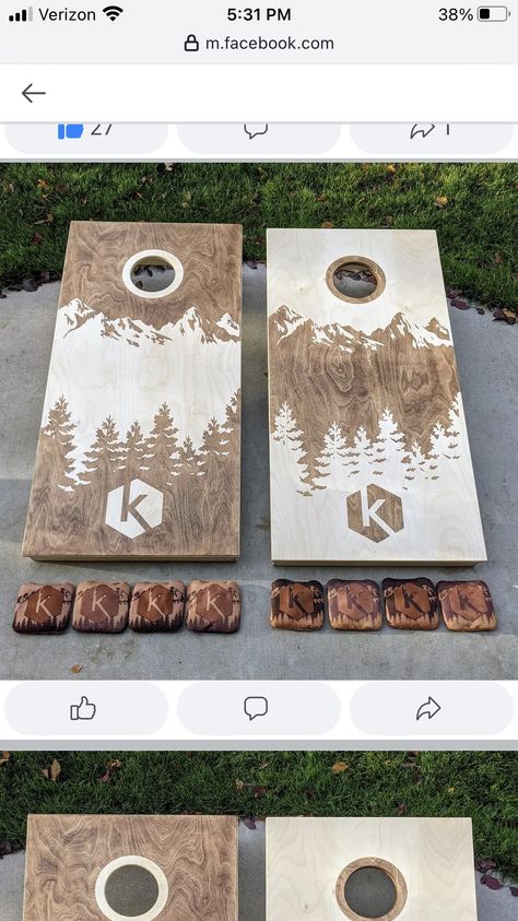 Corn Hole Plans, Diy Cornhole Game, Wedding Cornhole Boards, Diy Cornhole Boards, Cornhole Boards Designs, Diy Yard Games, Corn Hole Diy, Cornhole Designs, Custom Cornhole Boards