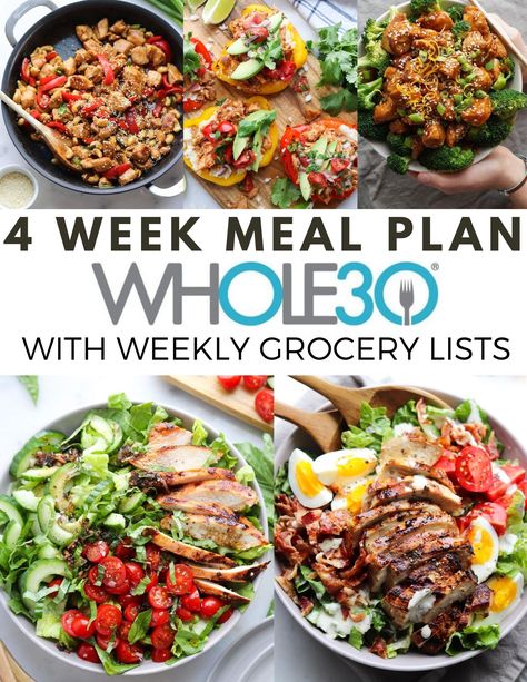 Whole 30 Meal Prep For The Week, One Week Healthy Meal Plan, Whole Food Meal Prep For The Week, 5 Day Healthy Meal Plan, Whole30 Diet Plan, Whole 30 Menu Plan, 5 Week Diet Plan, 2024 Meal Plan, Whole 30 Cheap Meals