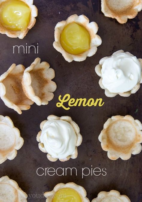 5 Ingredient Desserts, Lemon Cream Pies, Cream Pies, Dessert Ingredients, Mini Pies, Lemon Cream, Lemon Desserts, Easter Dessert, Lemon Recipes