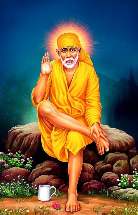 Sai Ram Images Hd, Sia Ram, Shirdi Sai Baba Images, Decor For Living Room Wall, Frame Canvas Painting, Sai Baba Hd Wallpaper, Shirdi Sai Baba Wallpapers, Ram Image, Sai Baba Pictures