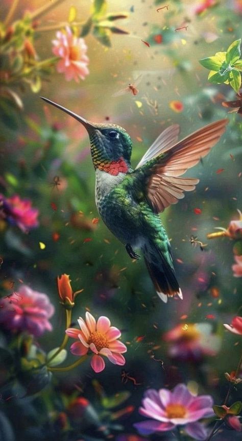 Hummingbird Wallpaper, Red Hummingbird, Hummingbird Photos, Hummingbirds Photography, Hummingbird Pictures, Nothing To Say, Awesome Wallpapers, Hummingbird Flowers, Dragonfly Art