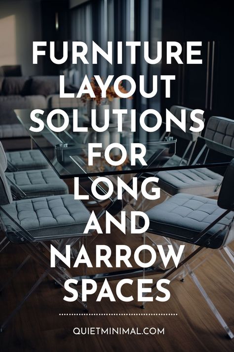 Configuring furniture in a long, narrow living/dining room is tricky. Discover professional designer tips to maximize function and visual spaciousness through strategic layout ideas. #narrowlivingroomideas #smallspaceliving #convertsmallspaces #elongatedlivingroom #narrowdiningroom #smallspacedining #multipurposerooms #apartmenttherapy #roomdividerideas #diningroomlayout #furnitureplacement #interiorlayouttips #interiordesignideas #smallspacedecor Narrow Living Dining Room, Minimalist Living Room Ideas, Living Room Minimalist, Room Minimalist, Professional Tips, Furniture Placement, Minimalist Furniture, Maximize Space, Minimalist Living