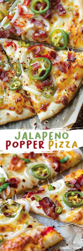 Jalapeño Popper Pizza [35 Minutes] - Chasety Jalapeno Popper Pizza, Pizza Topping Ideas, Pizza Sandwich, Pizza Flavors, Pizza Recipes Homemade, Deep Dish Pizza, Pizza Pie, Pizza Pizza, Pizza Night