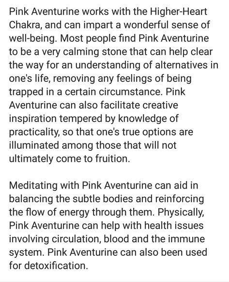 2/2 PINK AVENTURINE Pink Aventurine Crystal Meaning, Pink Aventurine Meaning, Gem Meanings, Aventurine Meaning, Crystal Knowledge, Stone Meanings, Pink Aventurine, Elemental Magic, Earth Gift