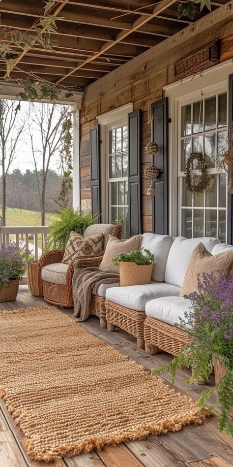 Farmhouse front porch decor