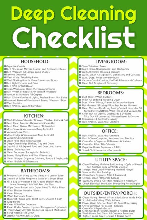 Free Cleaning Checklist Printable - Free deep cleaning checklist to print to help you deep clean your home (perfect for Spring Cleaning too!) #springcleaning Cleaning Checklist Printable Free, Cleaning Checklist Printable, Deep Cleaning House, Deep Cleaning Checklist, Cleaning Screens, Cleaning Painted Walls, Washing Walls, Glass Cooktop, Deep Cleaning Tips