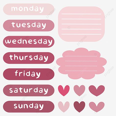 pink shade daily planner stickers Digital Planner Stickers Pink, Pink Goodnotes Stickers, Pink Design For Journal, Payday Sticker Goodnotes, Pink Printable Stickers For Journal, Good Notes Stickers Free Download, Pink Journal Stickers, Good Notes Stickers Png, Planner Sticker Ideas