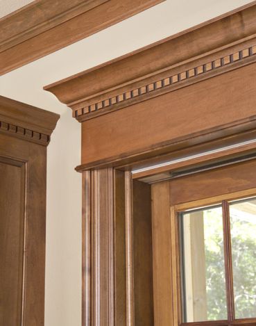 BROSCO : Moulding Victorian Interior Doors, Craftsman Trim Window, Wood Window Trim, Interior Window Trim, Victorian Windows, Window Toppers, Interior Door Trim, Window Molding, Victorian Interior