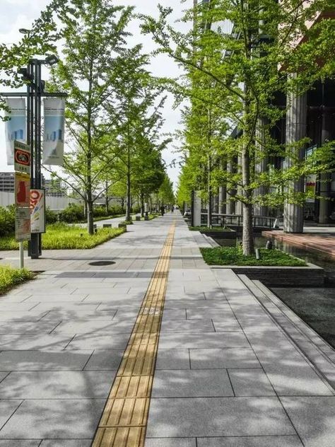 Sidewalk Design, Street Scape, Streetscape Design, Landscape And Urbanism Architecture, Paving Design, New Urbanism, Urban Landscape Design, Pool Landscape Design, Eco Architecture