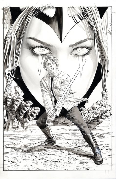 Mike Mayhew STAR WARS: SCREAMING CITADEL #1 Mile High Comics Variant B&W Cover Art Comic Art Mike Mayhew Art, Mike Mayhew, Adam Hughes, Human Figure Sketches, Book Artwork, Comic Book Artwork, Art Comic, Figure Sketching, Mile High