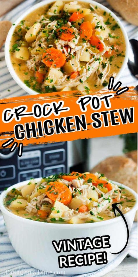 Ww Crock Pot Chicken Recipes, Chicken Vegetable Soup Recipes Crockpot, Crock Pot Chicken Potato Soup, Chicken Potato Soup Crockpot, Paleo Chicken Stew, Chicken And Potatoes Crock Pot, Healthy Chicken Stew, Crock Pot Chicken Stew, Healthy Crock Pot Chicken