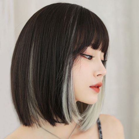 Natural Wigs, Long Braids, Short Wigs, Straight Wig, Womens Wigs, Korean Hairstyle, Aesthetic Hair, Hairstyles With Bangs, Pretty Hairstyles