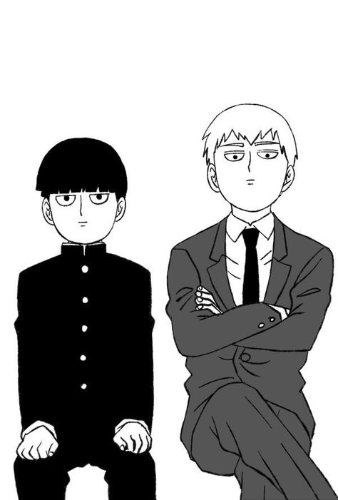 Mob Physco 100, He Makes Me Happy, Iphone Wallpaper Themes, Manga Pages, Black And White Prints, Anime Drawings Boy, One Punch Man, Art Journal Inspiration, Art Inspiration Drawing