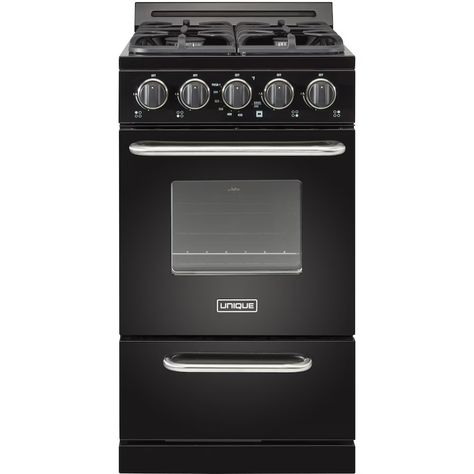 Unique Appliances Off-Grid 20-inch 2.4 cu. Ft. Propane Range with Battery Ignition Sealed ... | The Home Depot Canada Propane Range, Propane Appliances, Unique Appliances, Slide In Range, Induction Stove, Iron Grate, Single Oven, Gas Oven, Kitchen Stove